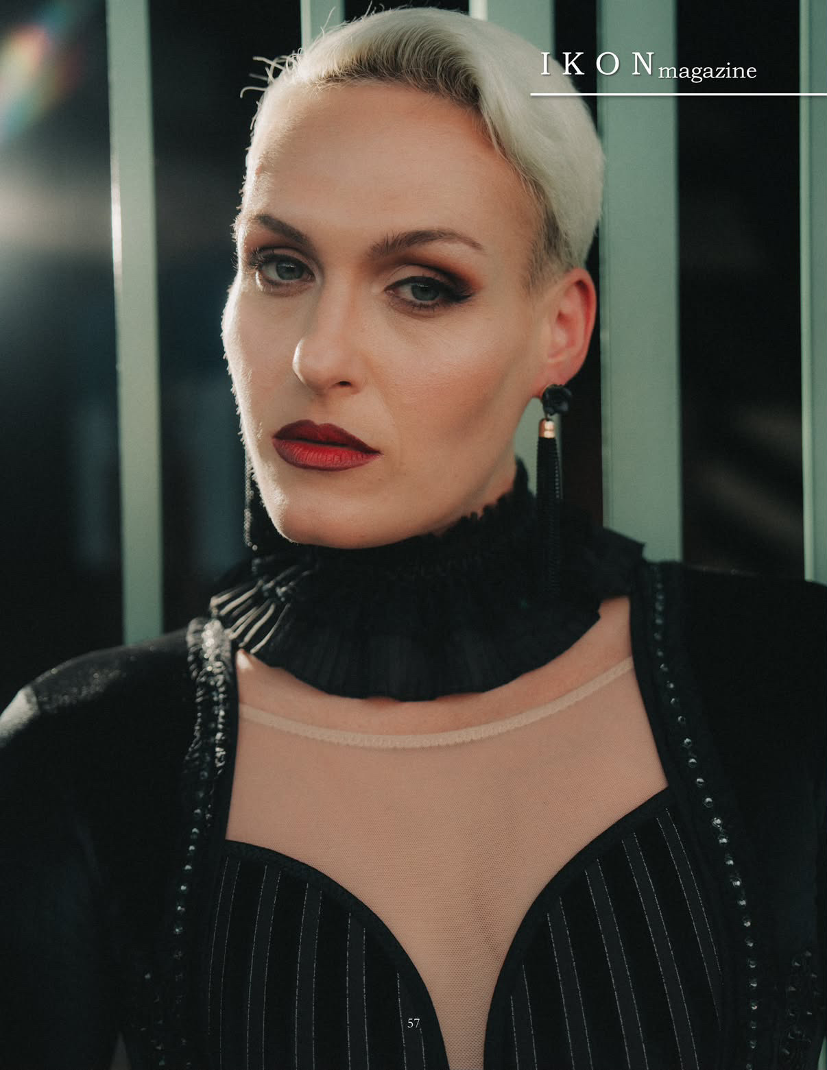 IKON Magazine page 57, full-page beauty portrait