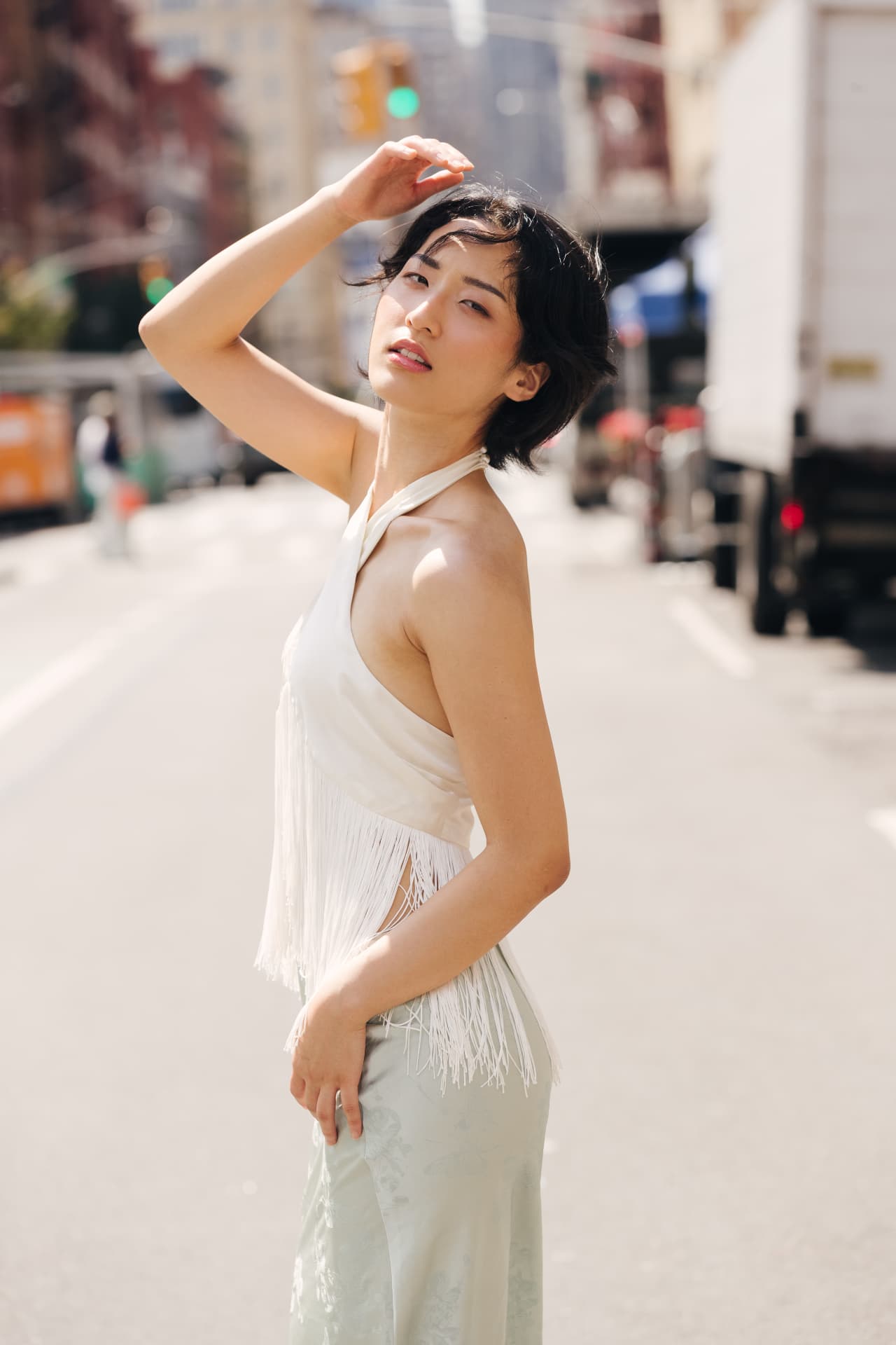 Yeon fashion story photographed on the streets of New York