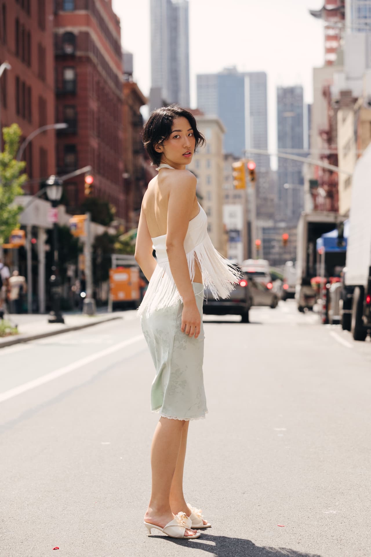 Yeon fashion story photographed on the streets of New York